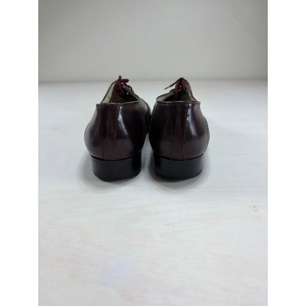 Pierre Cardin Mens Burgundy Leather Wingtip Oxfords Dress Shoes Size10.5 D Spain